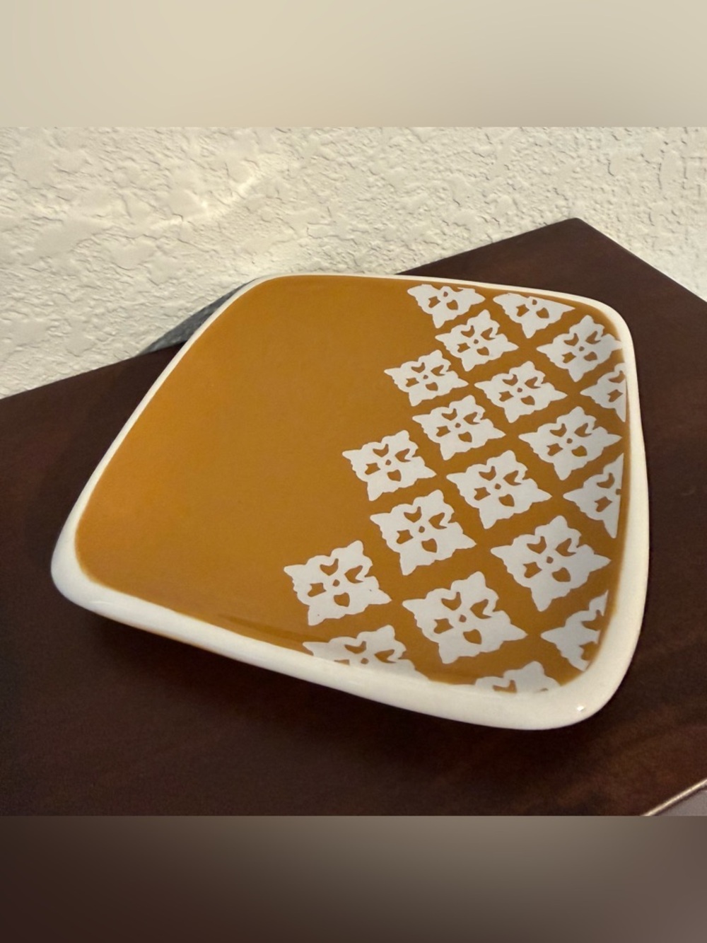MOVING SALE | New Target Gold Boho-Style Stoneware Jewelry Dish / Soap Dish